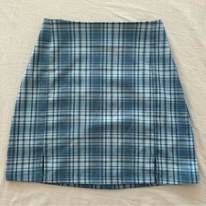 Brandy Melville mini plaid skirt